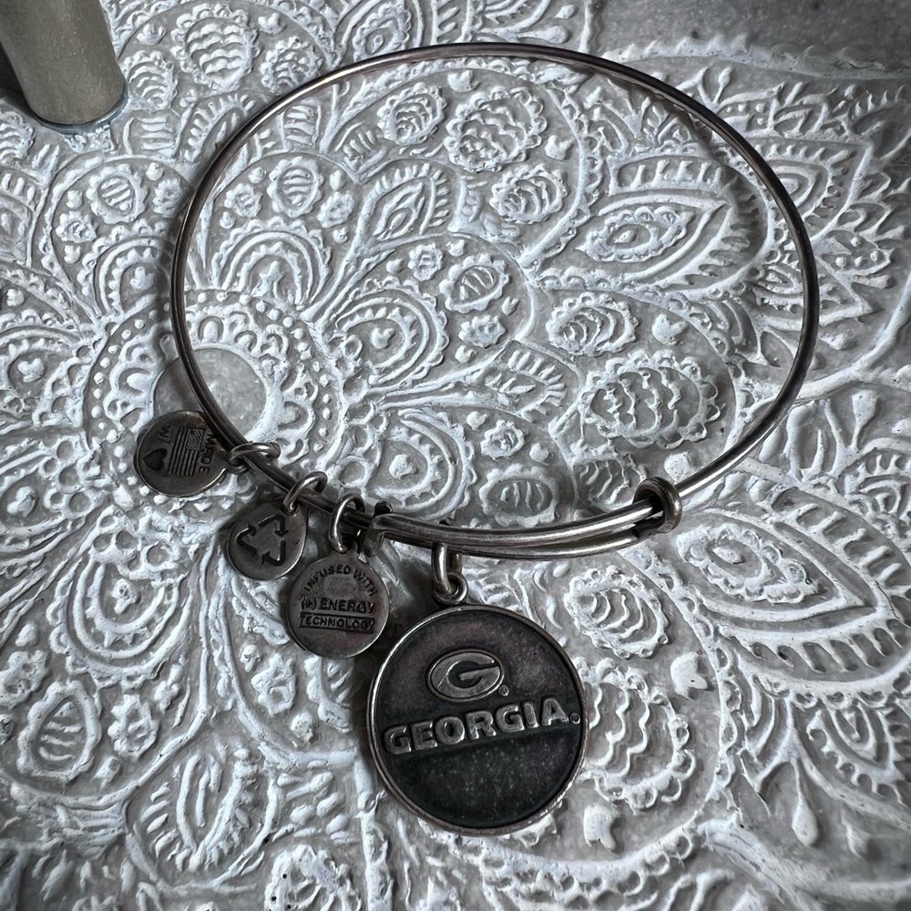 Alex and Ani Georgia Bulldogs College Charm Bangle Bracelet – Adjustable
